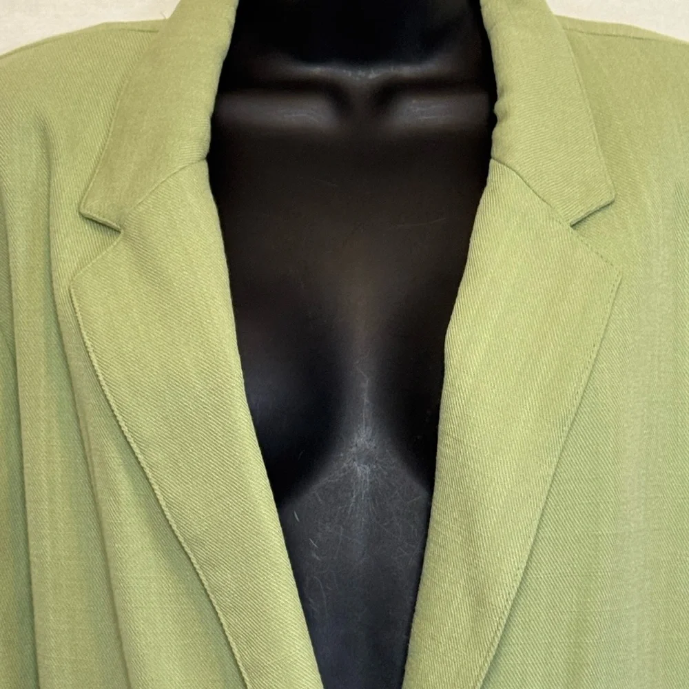 B-2 Courtenay PLUS SIZE 18W Green Linen Blend Blazer Suit‎ Jacket